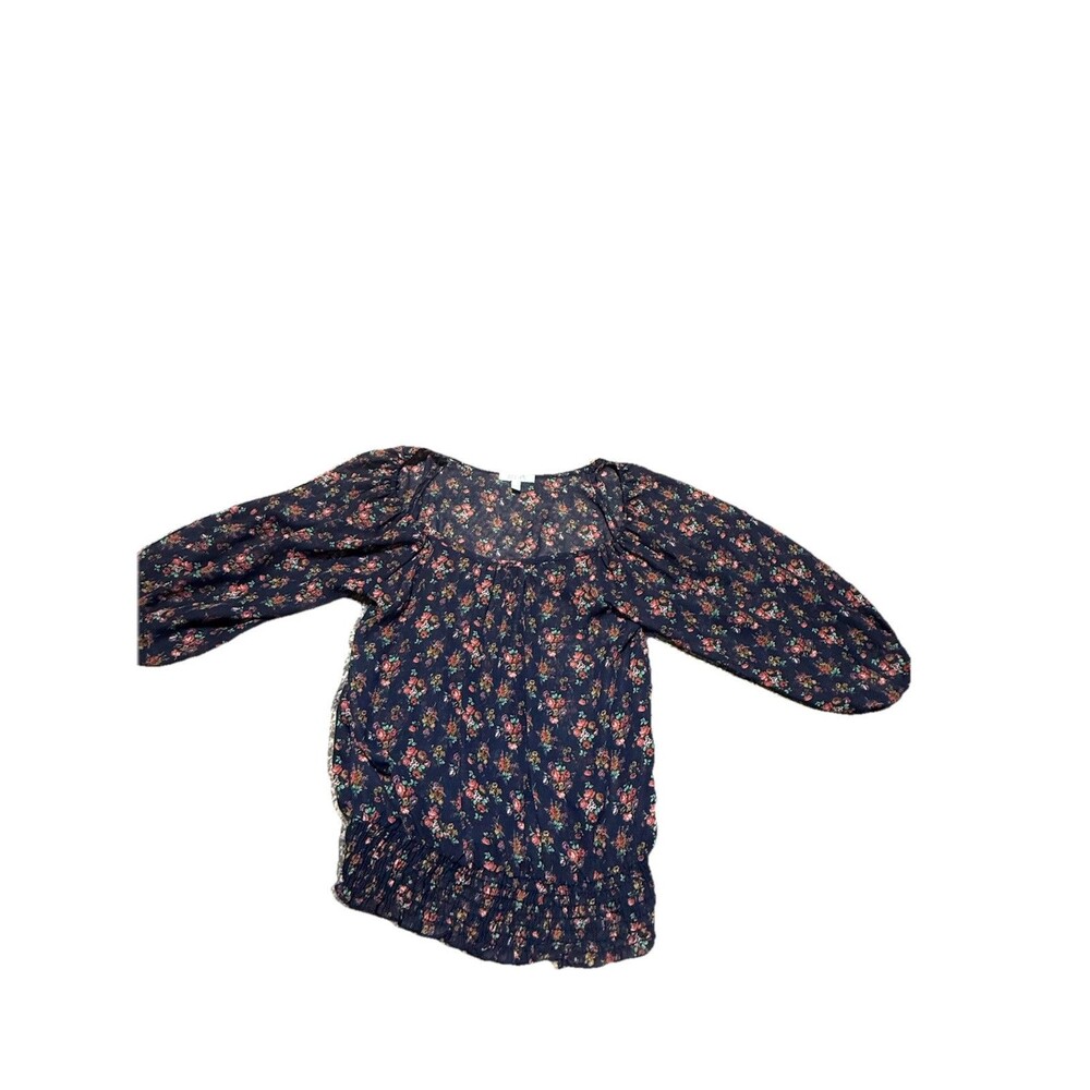 Delia’s women’s navy floral print smocked waste